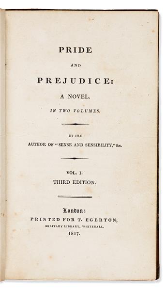 AUSTEN, JANE. Pride and Prejudice: A Novel. In Two Volumes.